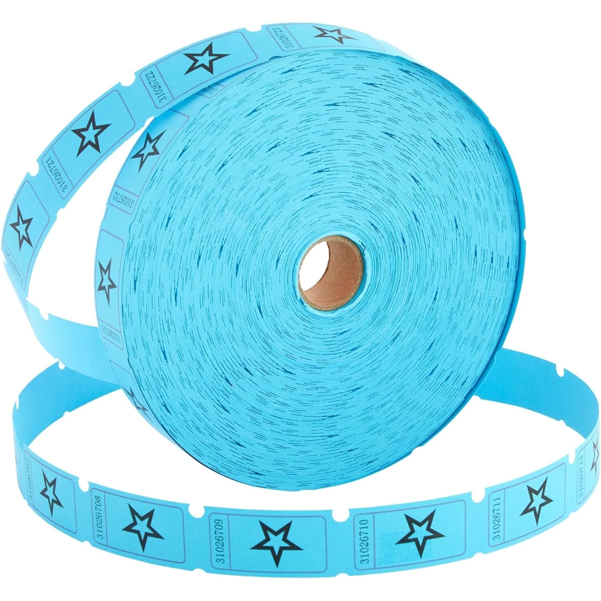 Blue Raffle Ticket Roll 50/50 Tickets Star Design (2000 Tickets)