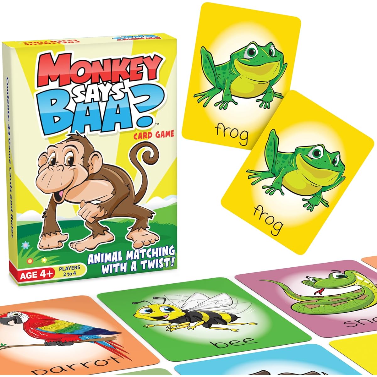 Monkey Says Baa? Animal Matching Game for ages 4 and up – traditional matching or mimicking animal sounds