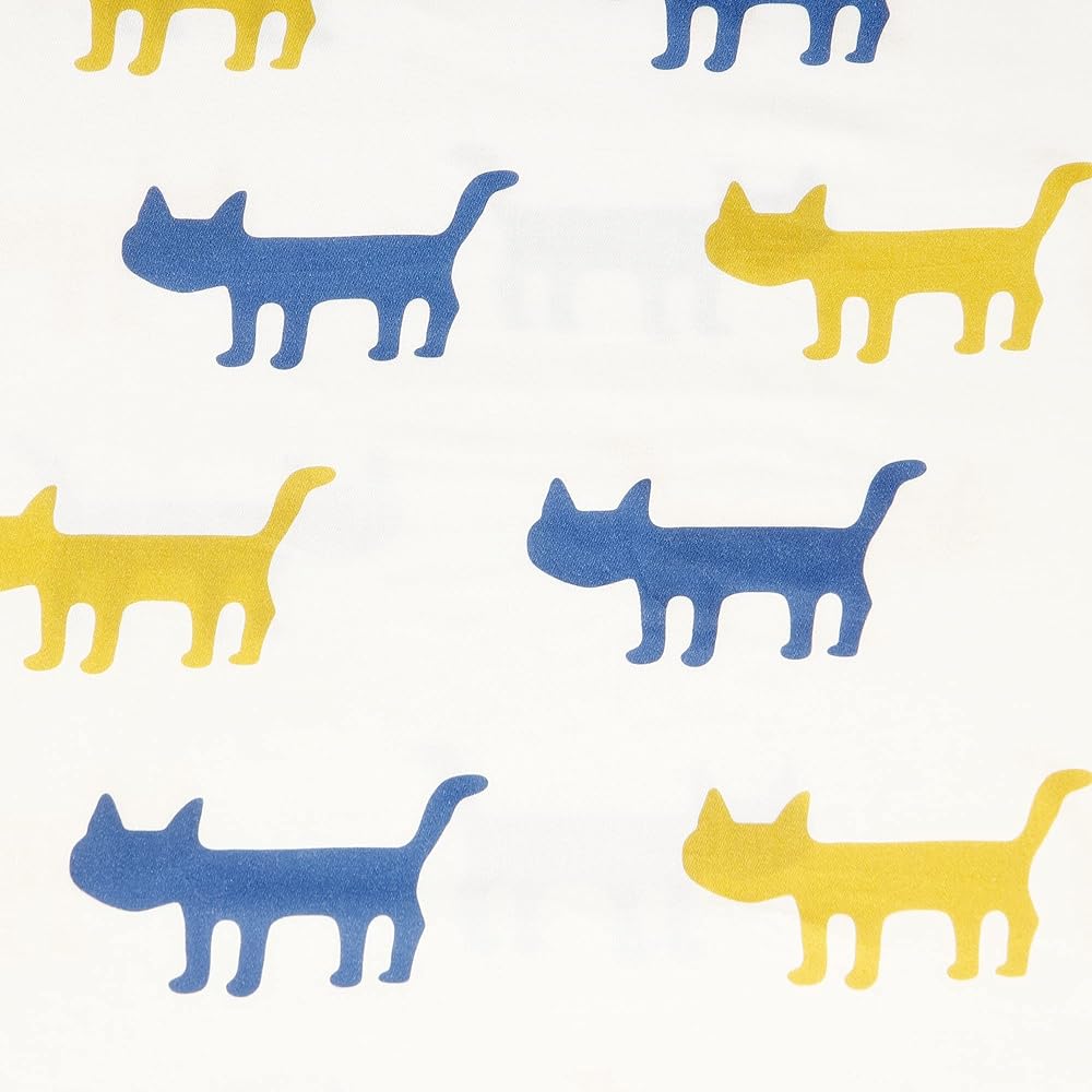 nishikawa [Nishikawa] Duvet Cover Single Washable 100% Cotton Matano Atsuko Satin Silhouette Cat Made in Japan Yellow PI02700687