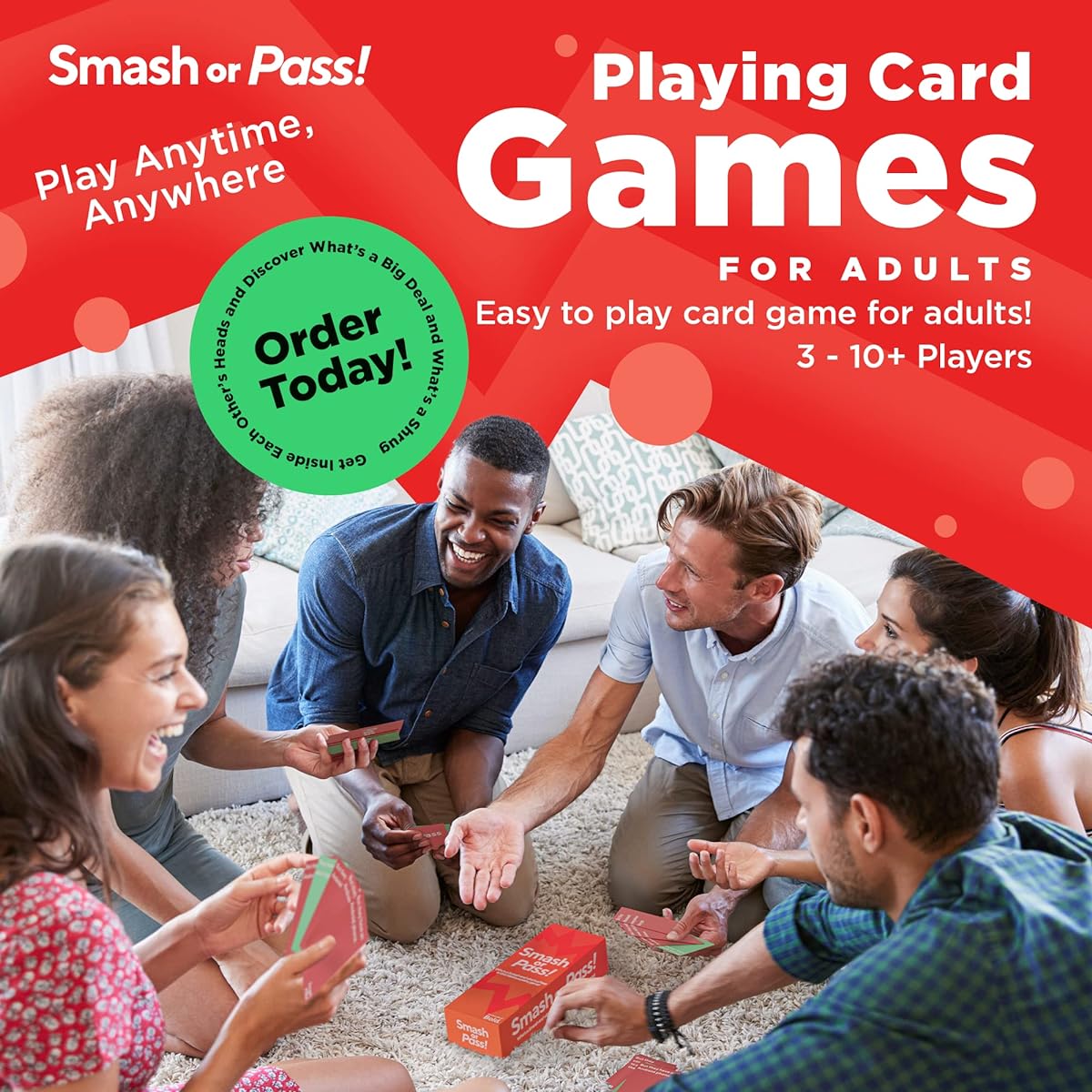 Bold. Smash or Pass: Hilarious Game Night Adult Card Game - For 3-20 Players - Fun Card Game, Party Card Game for Adults - Great for Girls Night, Bachelorette Parties, Strangers