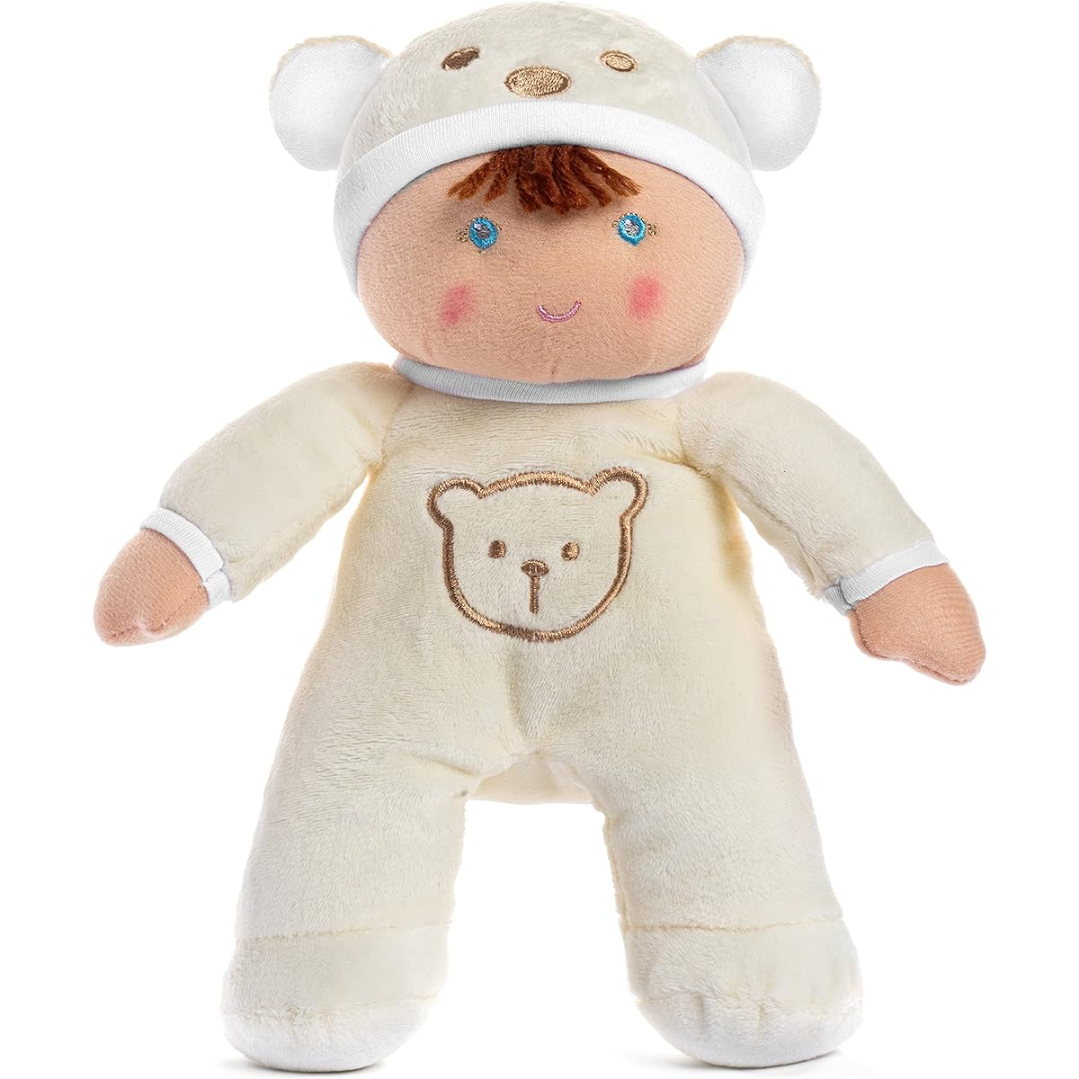 Baby's 1st Soft Rattle Doll Yellow Sleeper Uni