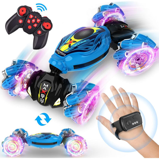 Cusocue Sensing RC Stunt Car Toy for 3-12 Years Old Boys Girls Birthday Gift for Kids Remote Control Twist Car Transform Off-Road Christmas Kids Gift