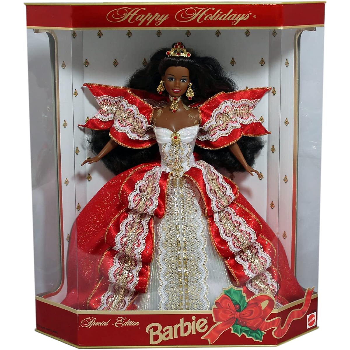 Happy Holidays 1997 Special Edition Barbie, African-american 10th Anniversary
