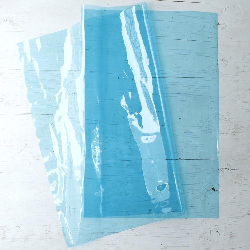 Nippon Chuko PVC Sheet Vinyl Fabric (Thickness 0.3mm) Width 91.5cm x 6m Cut Sold Sky PVI-15-6M