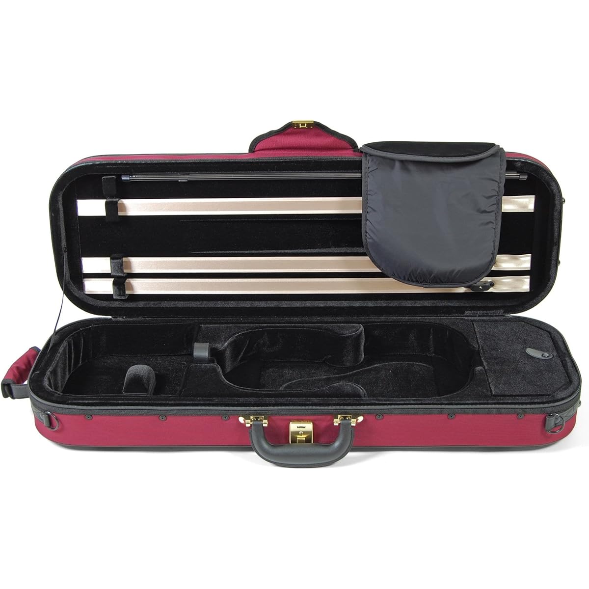 Super Light Oblong Violin Case (Square Type) Burgundy