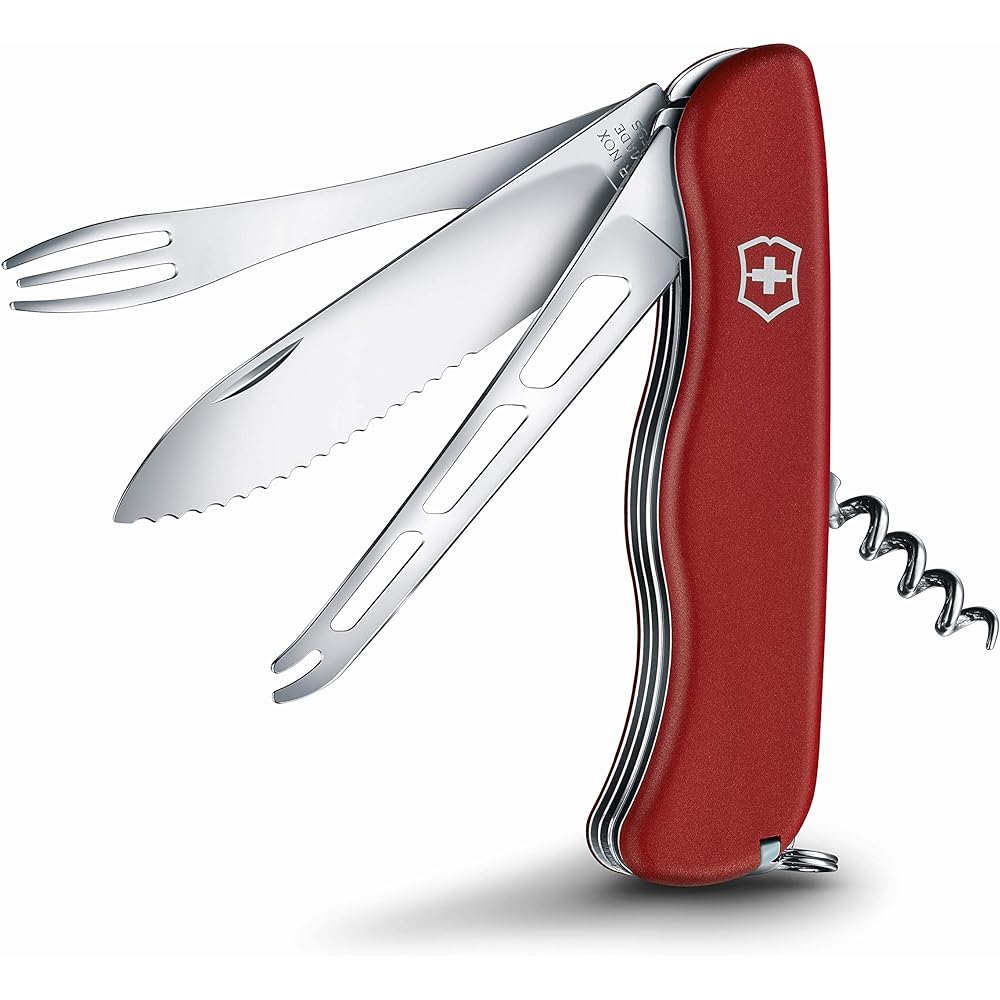 VICTORINOX Cheese Master Swiss Army Knife Multifunctional Knife Cheese Knife Fondue Fork Large Blade Swiss made multi-tool with 8 functions [Domestic genuine product] 0.8313.W