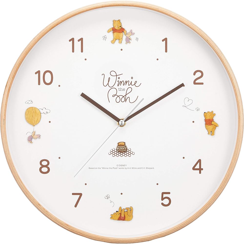 Disney Wood Parts Clock Wall Clock Winnie the Pooh CLOCK82863