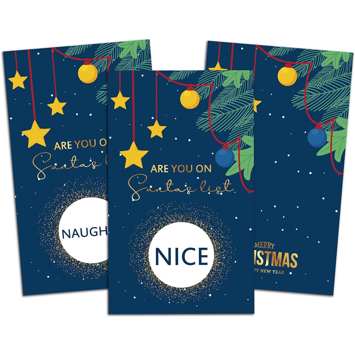 Christmas Scratch Off Cards (50 Pack) Christmas Party Scratch Game Win or Lose Game Holiday Raffle Tickets for Holiday Events Merry Christmas Party Supplies Merry Christmas Party Supplies Holiday (JY184)
