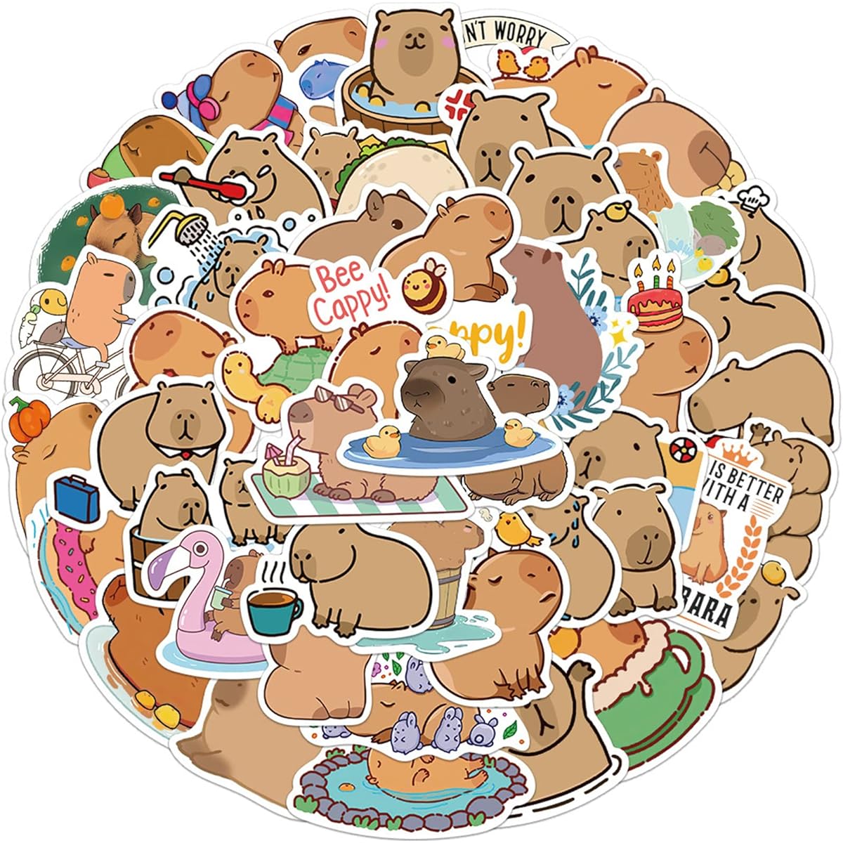 Capybara Stickers 50pcs