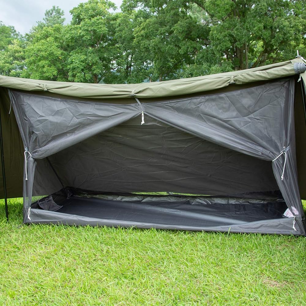 BUNDOK Solo Base BDK-79TC [For 1 Person] Pup Tent Military Mask Storage Compact Blend Cotton Full Close