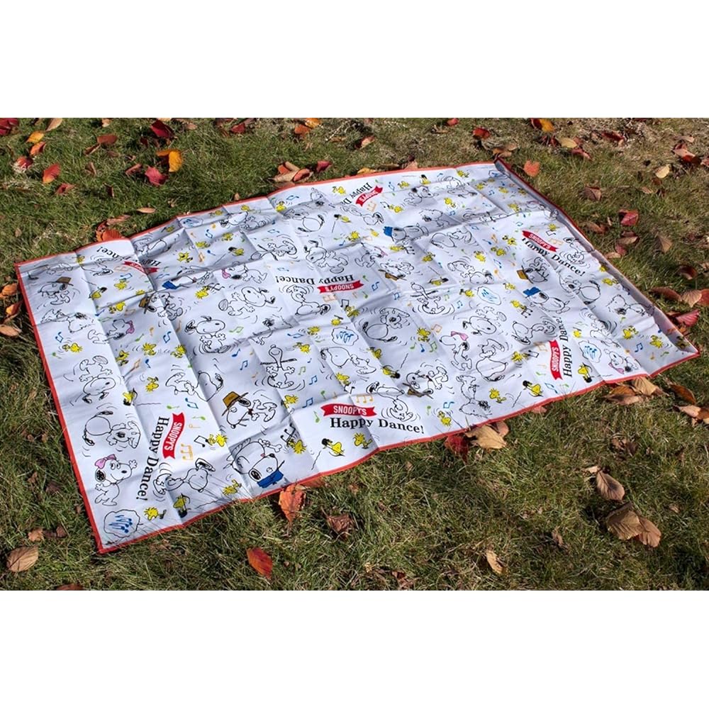 SNOOPY Leisure Sheet L for 2~3 People 100 x 160cm Leisure Mat Folding SNOOPY PEANUTS Set (Leisure Sheet, Slider Bag)