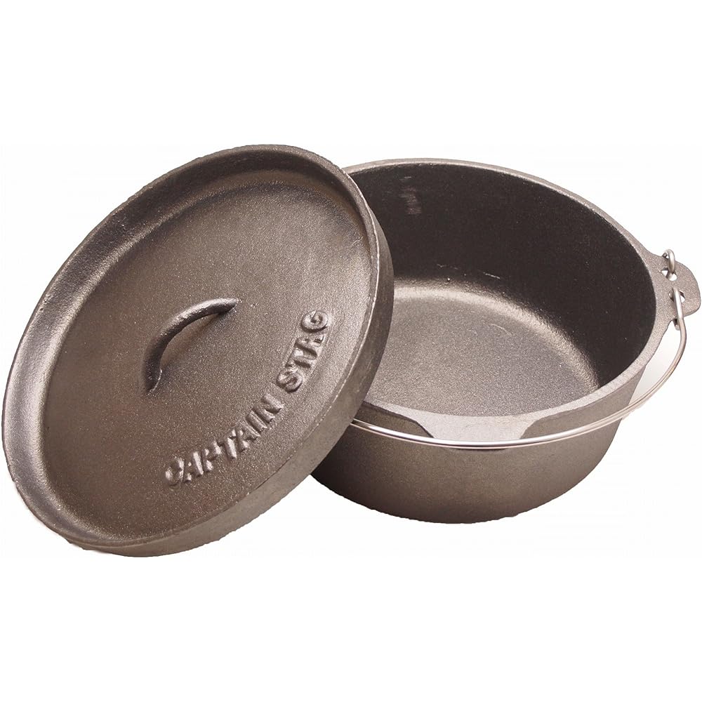 CAPTAIN STAG Dutch Oven Beginner Set Cast Iron 6 Piece Set