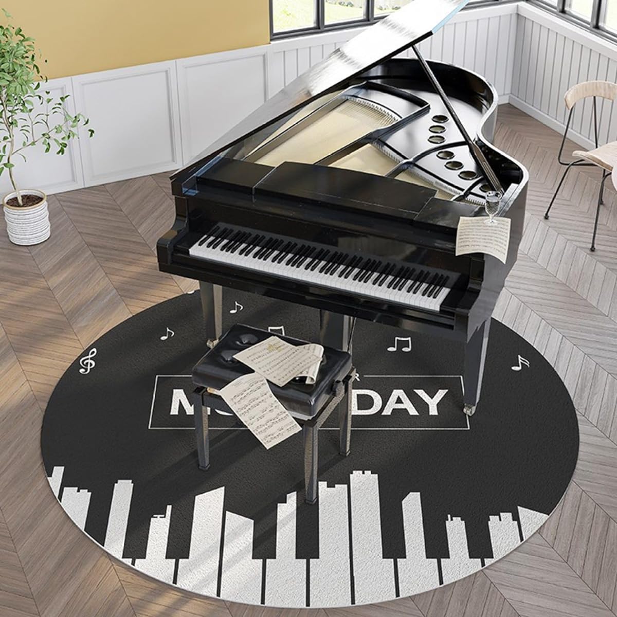 m, soundproof carpet, sound insulation pad, musical note pattern, circular carpet, electronic drum kit, prevents floor scratches, non-slip, soundproof, scratch prevention, soundproofing, vibration absorption, washable, for schools, floor mat, all seasons