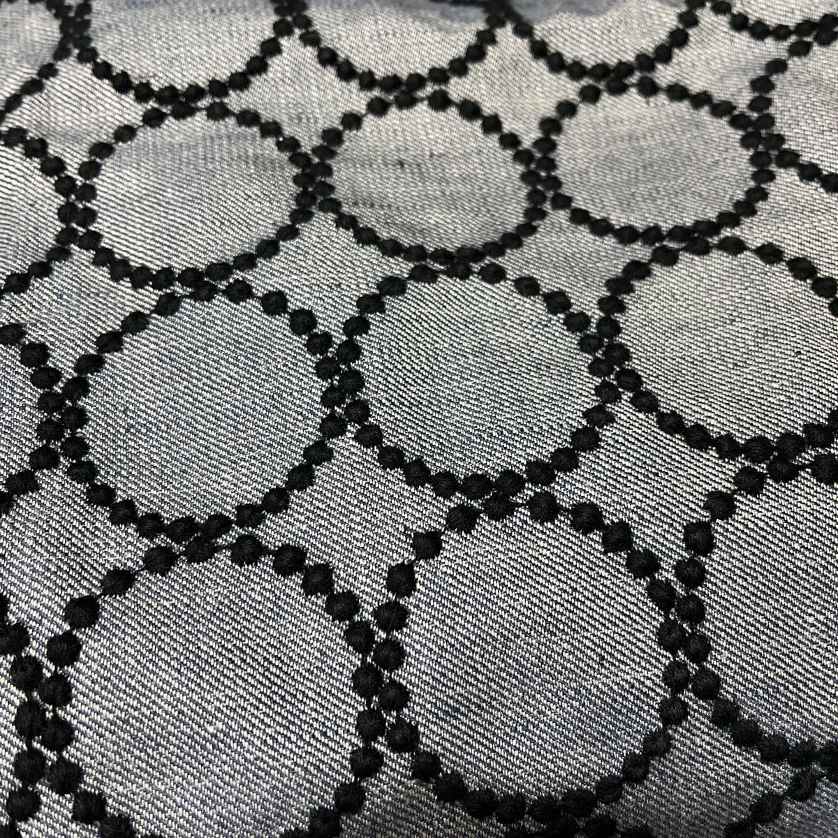Mina Perhonen tambourine navy x black half the width of the fabric x 50cm