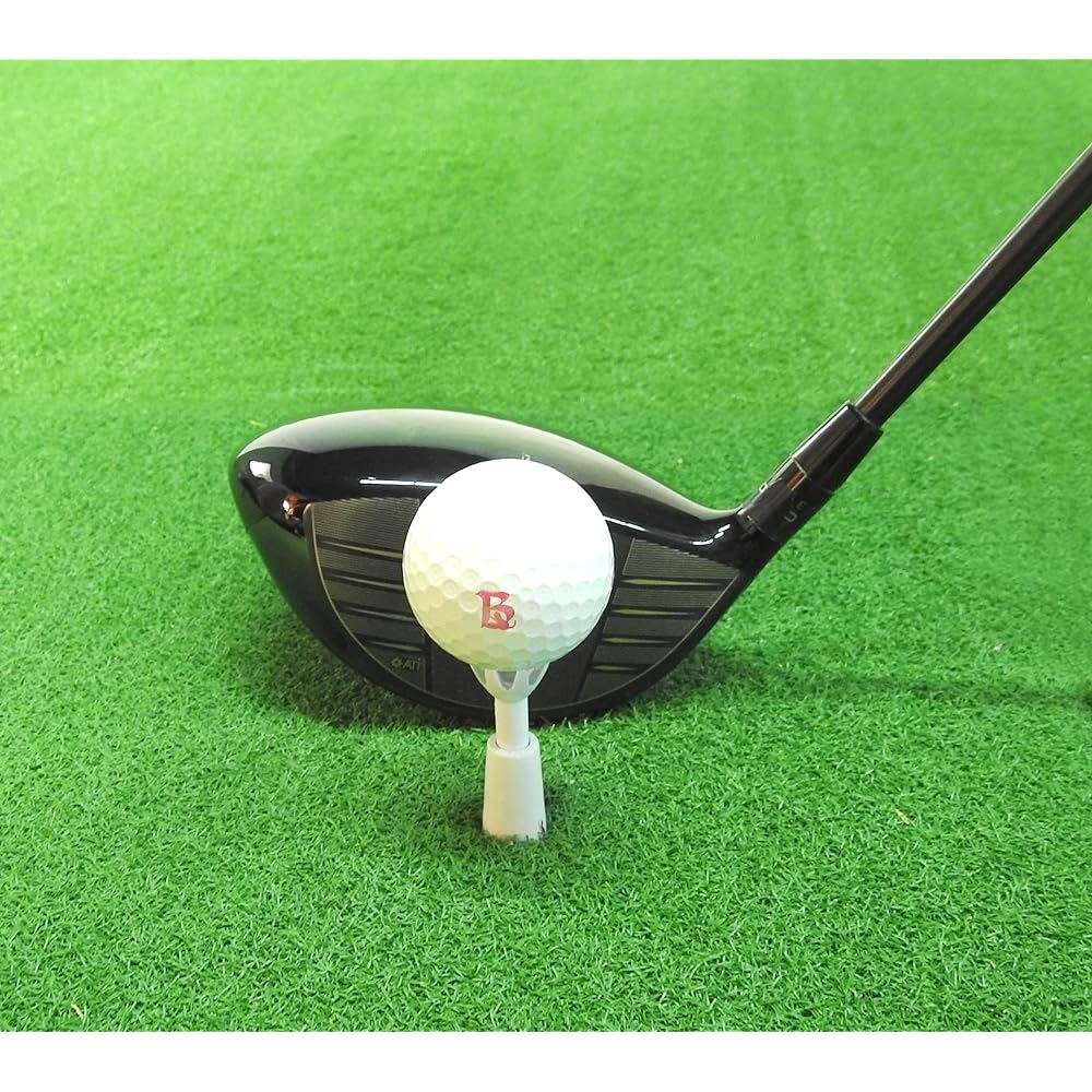 Golf tees, compatible with practice mats, height adjustable, permanent tees, 57mm to 77mm, set of 2