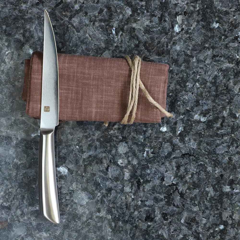 Satake Sangyou Steak Knife Made by Masamune Noshu Made in Japan Damascus Easy to Wash Japanese Style Cutlery STK-DM1