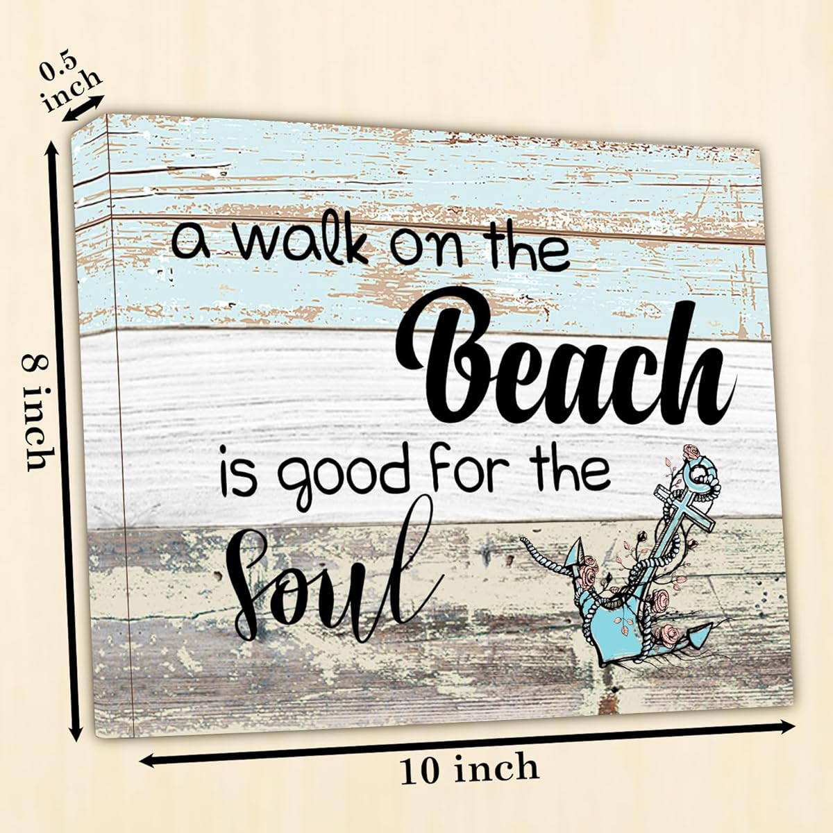 Feyerr Beach Decor Rustic Room Decor Canvas