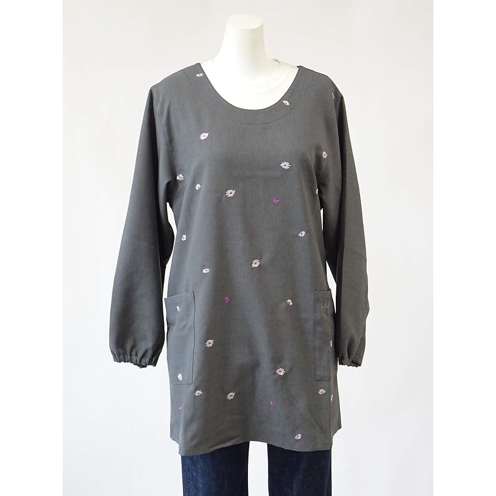 [Hanee Mori] Brand Apron [HANAE MORI [Wrinkle resistant even after washing] Polyester material with flower and butterfly embroidery Kappogi (Kappo wear 67626)