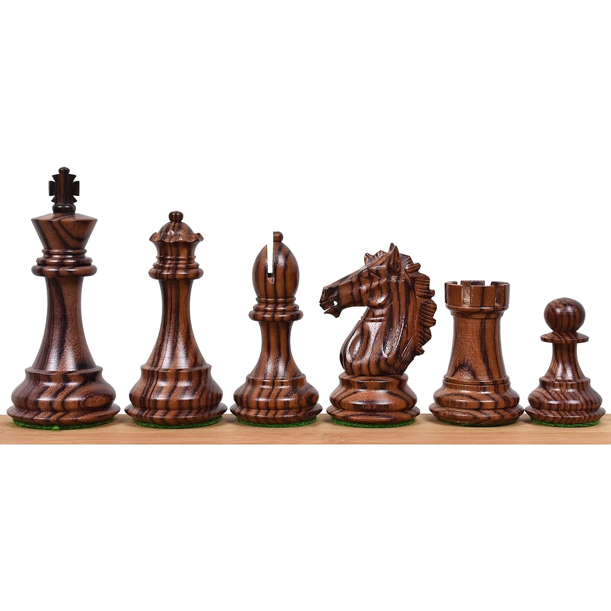 RoyalChessMall - 3.9" Urban Staunton Chess Pieces Only Set - Triple Weight Rosewood