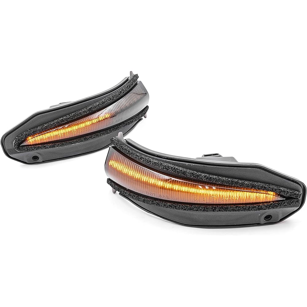 Smoked Lens Amber Sequential Flashing Full LED Dynamic Side Mirror Turn Signal Indicator Turn Signal Light 2 Pieces for Toyota 4Runner 2014-2021