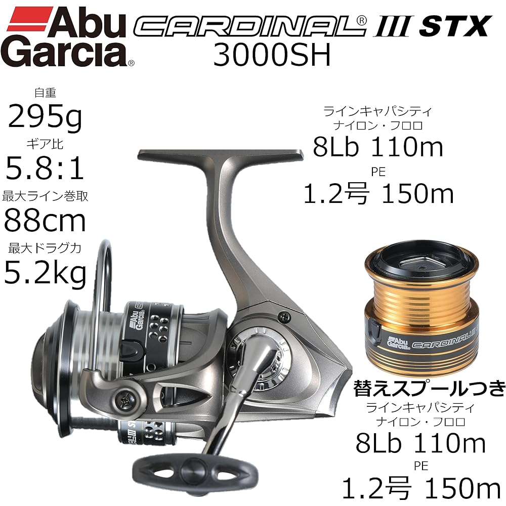 Abu Garcia CardinalIII STX (Cardinal III) Spinning Reel Various Aluminum Replacement Spools Included