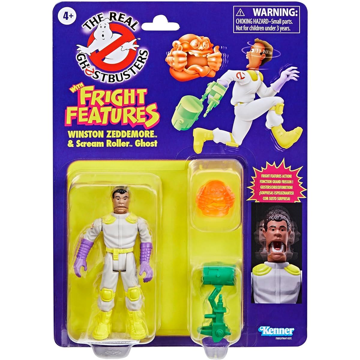Ghostbusters Kenner Classic Authentic Winston Zeddemore & Screamroller Ghost Toy Retro Action Figure Ages 4+