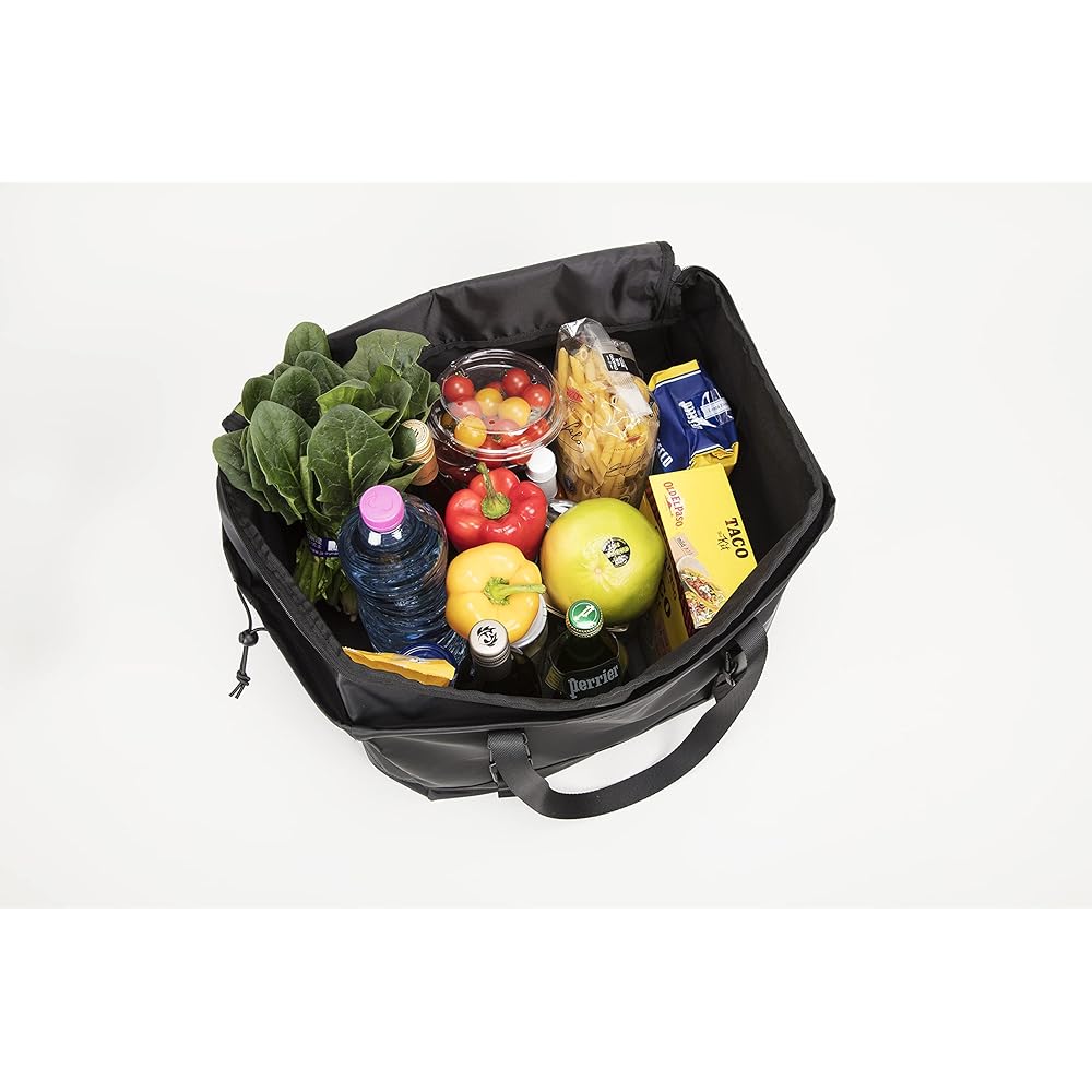 [Ace] Eco Bag, Perfect for Shopping by Bicycle, My Bag, Large Capacity, Comes with a Belt to Secure to the Basket, Cycle Bag 37321, Black