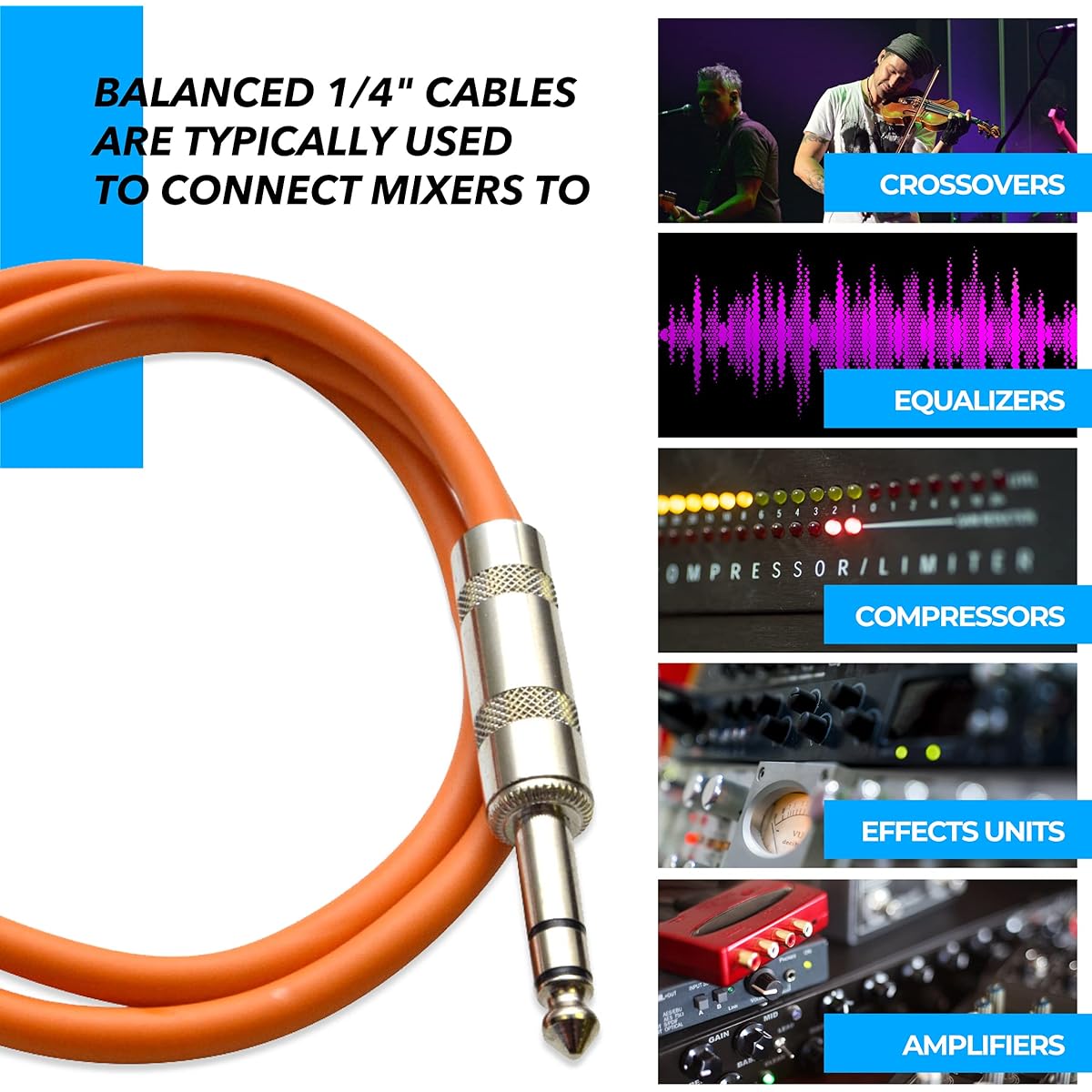 [Parallel import product] Seismic Audio SATRX-2BGORYP 6 inches Stage And Studio Patch Cable