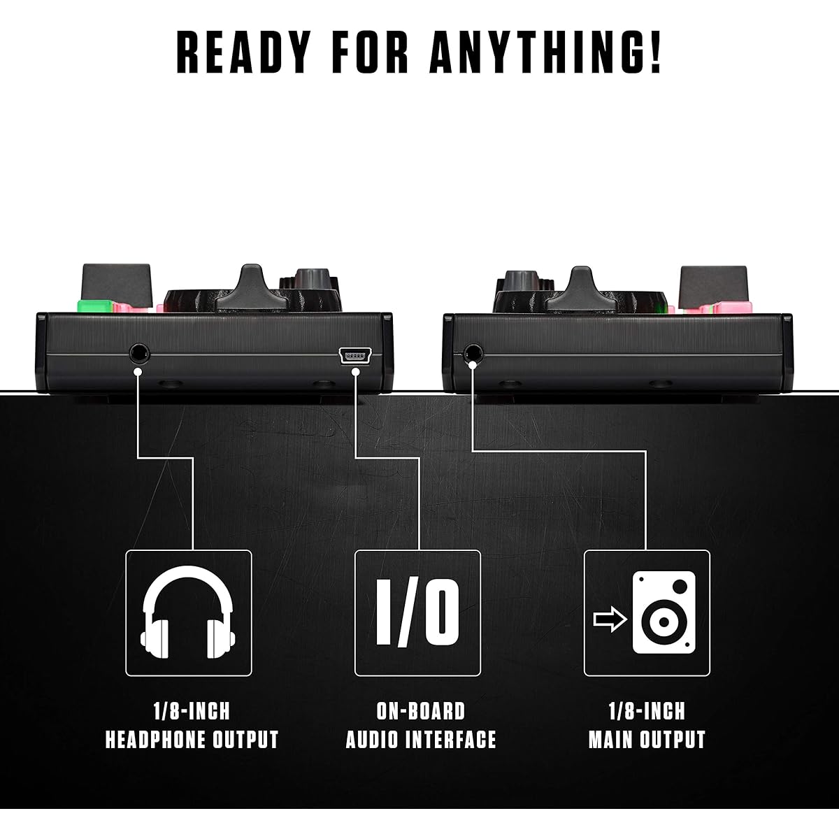 Numark Portable Compact DJ Controller and Closed Headphone Set DJ2GO2 Touch & HF175 Numark