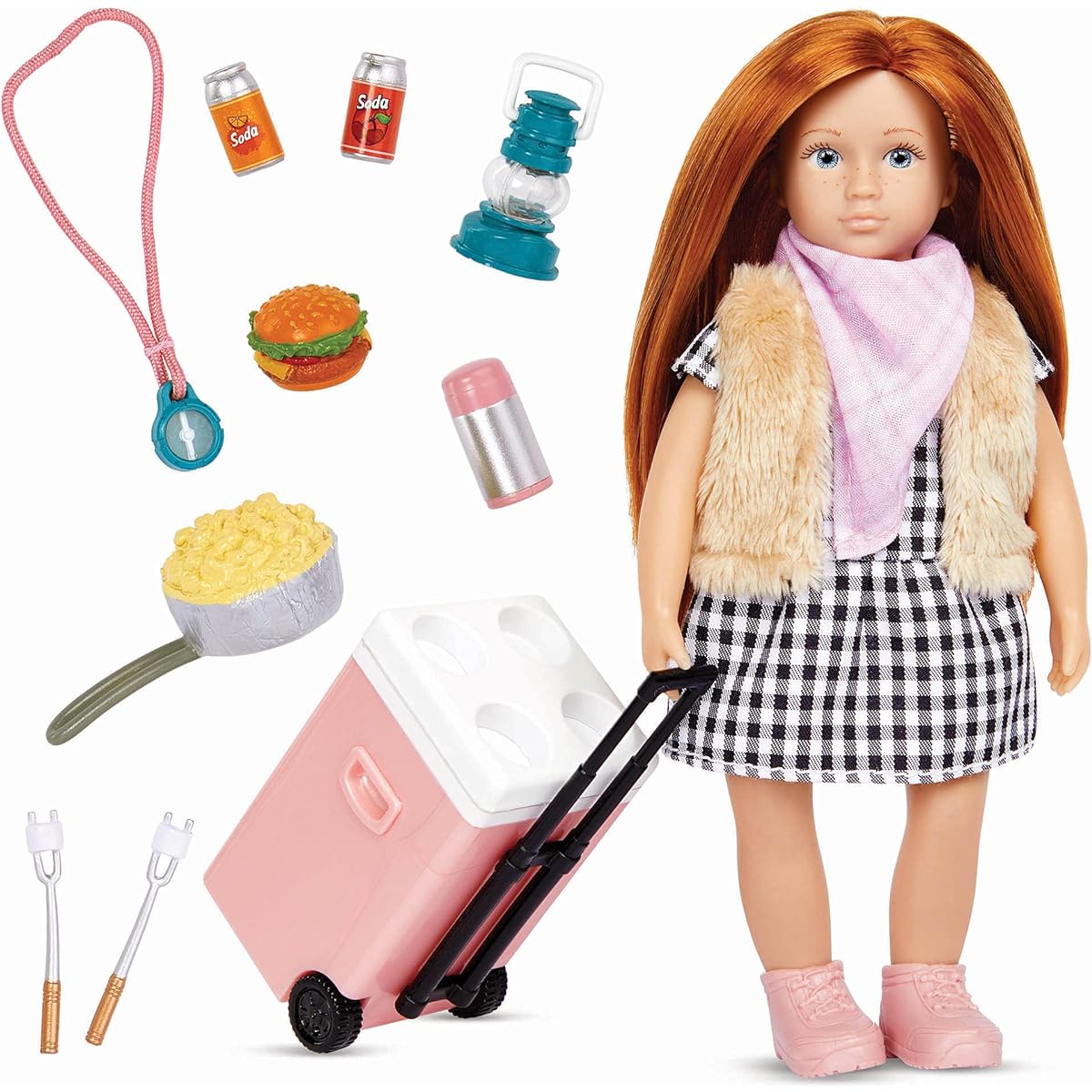 Lori 6 inch doll with camping gear Corinna