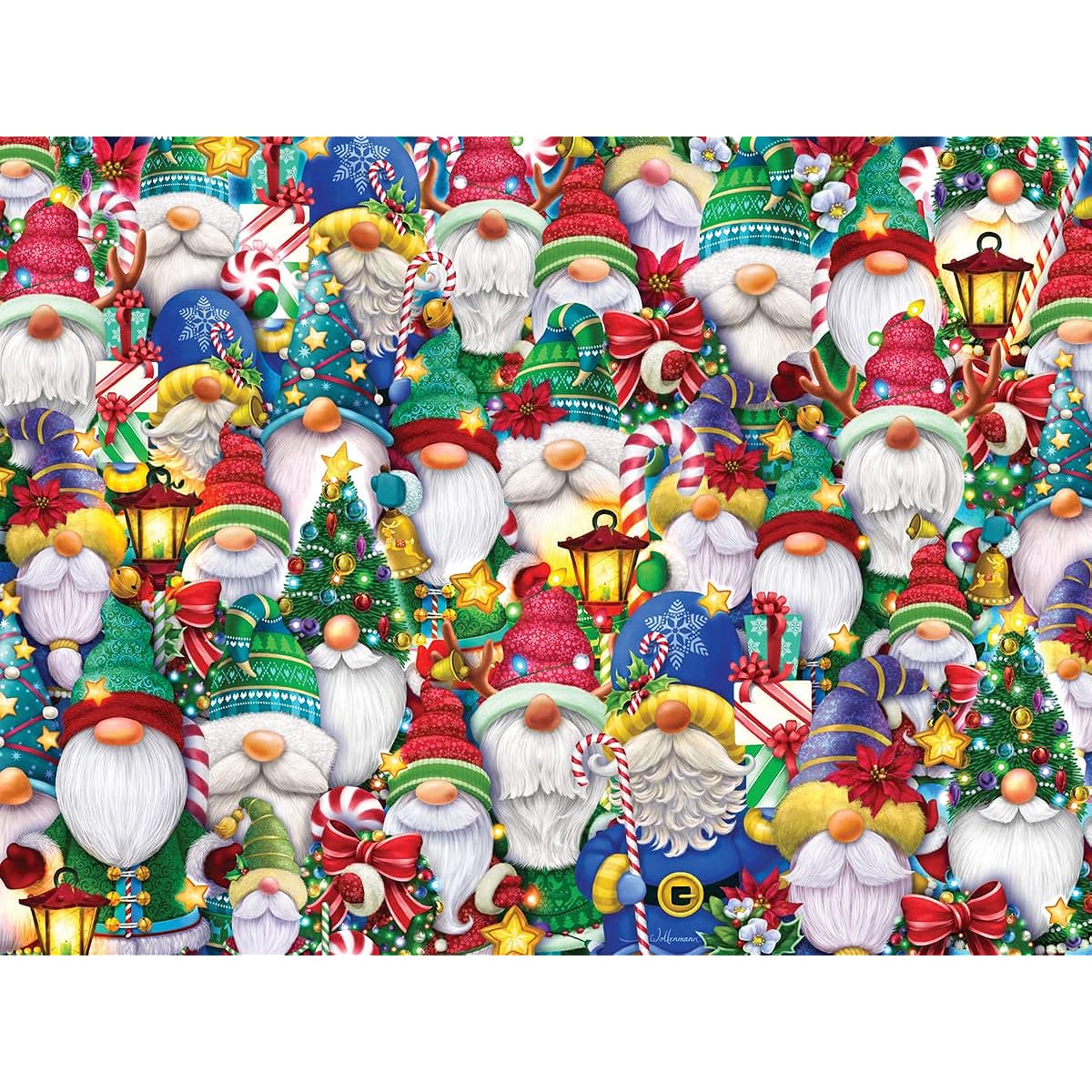 Vermont Christmas Company Christmas Gonks Jigsaw Puzzle 550 Piece