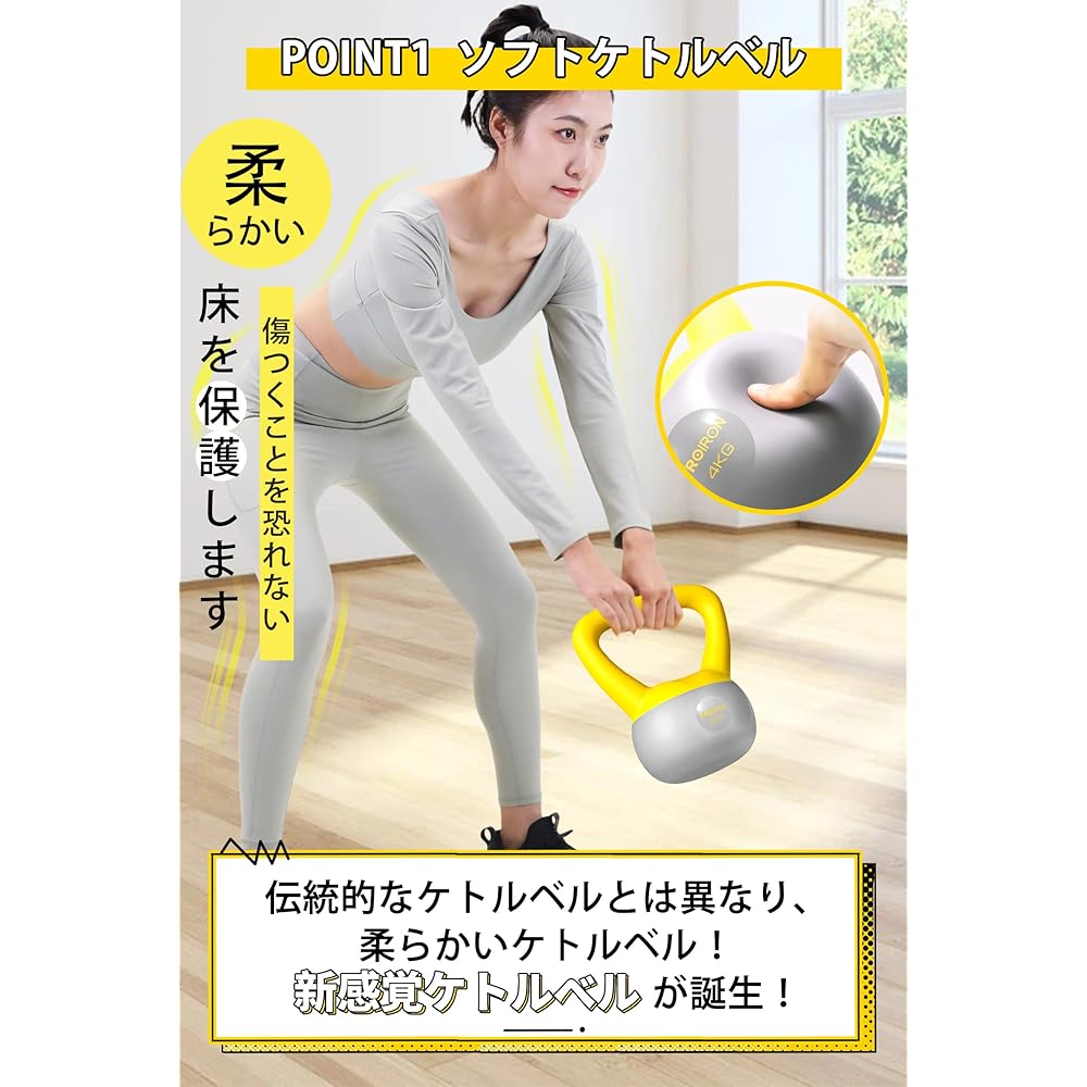 PROIRON kettlebell soft 2kg 4kg 6kg 8kg 10kg kettlebell filled with iron beads