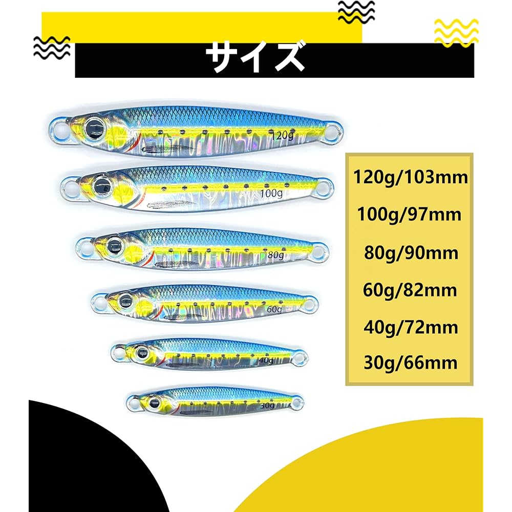 TOTOMOKA Tungsten Jig Metal Jig Set of 2 30g/40g/60g/80g/100g/120g Lure TG Bait