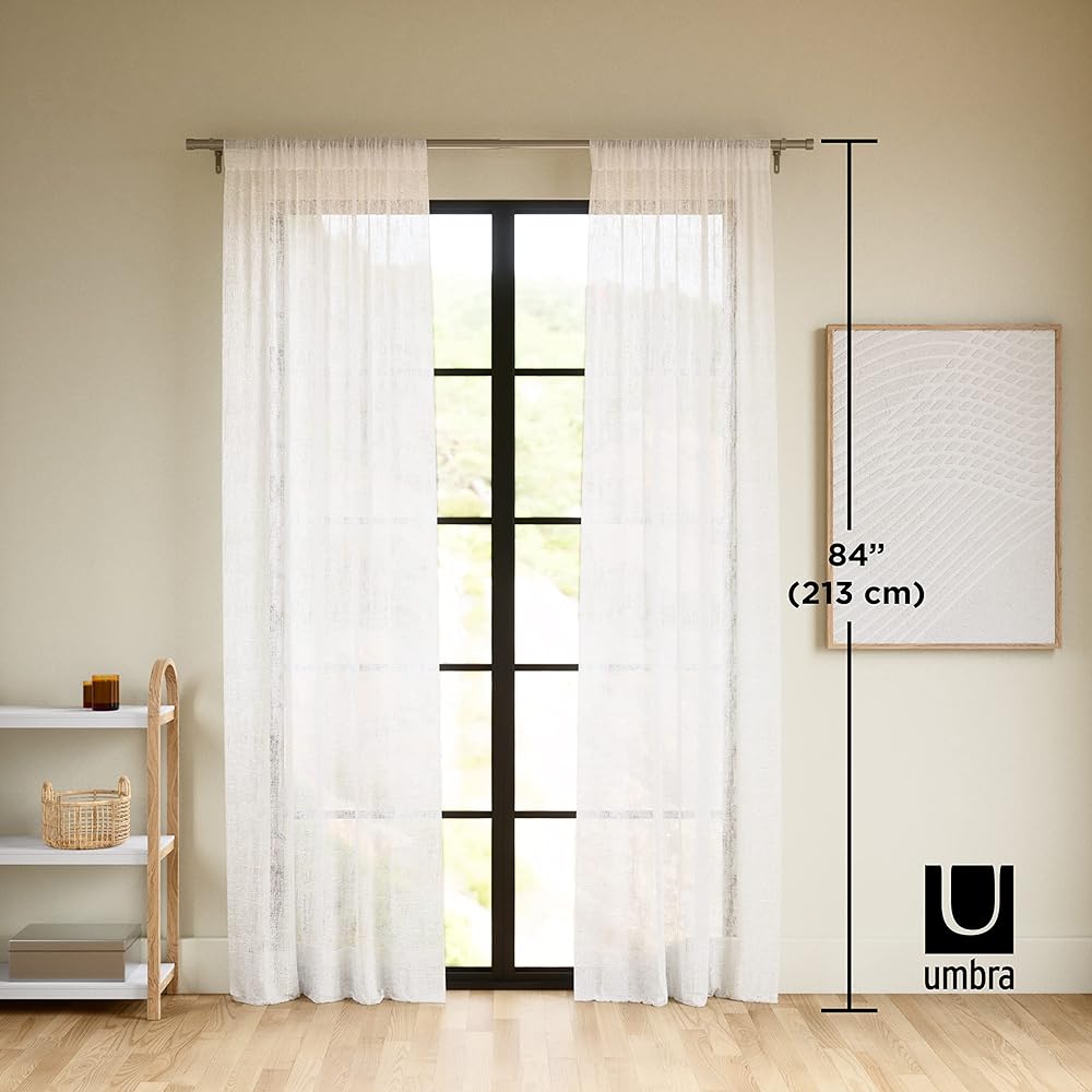 [Official] umbra lace curtain white 241cm width 2-piece set SHEERA 21017286660