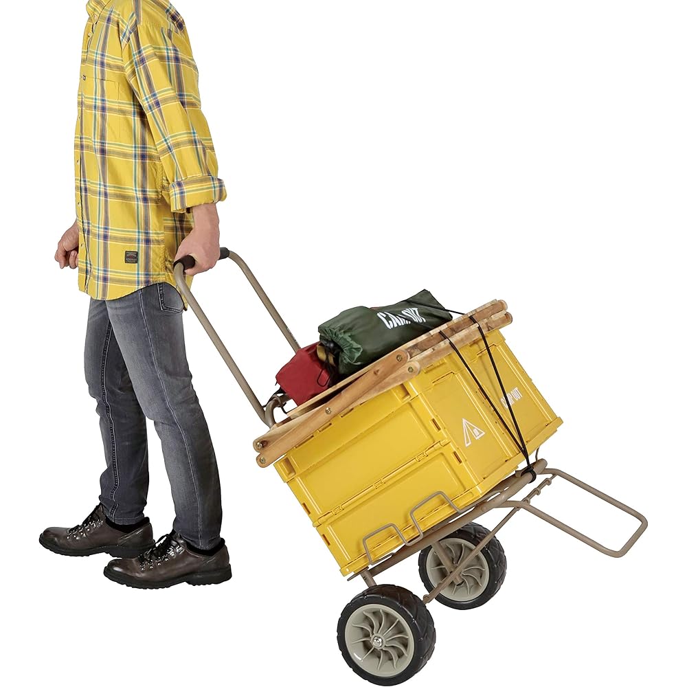 CAPTAIN STAG Outdoor Carry Cart Carry Wide Tire Toland Shopping Cart [UL-1008/UL-1048]