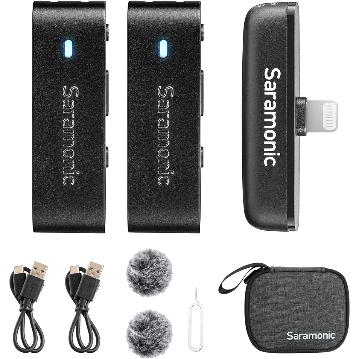nsmission Distance Auto Pairing Noise Canceling Function Compatible with devices equipped with Lightning terminals such as iPhone/iPad/Tablets For video recording, live broadcasting, meetings, outdoor location shooting, interviews, video production Black
