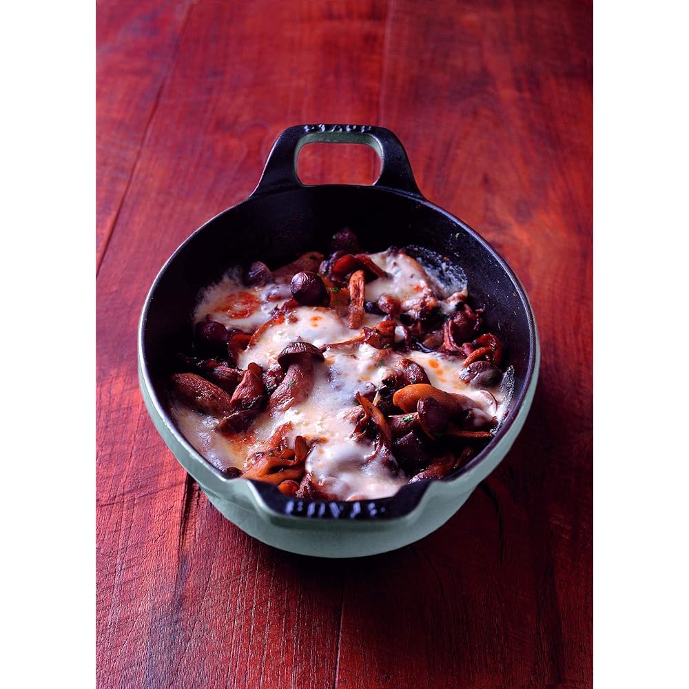 staub "Round Stackable Dish Black 20cm" Enamel Iron Gratin Dish [Authorized Japanese Product] Dish 40509-558