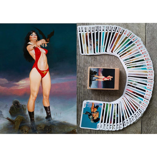 Vampirella Playing Cards (Poker Deck 54 Cards All Different) Vintage Fantasy Comic Art Enriched Torres