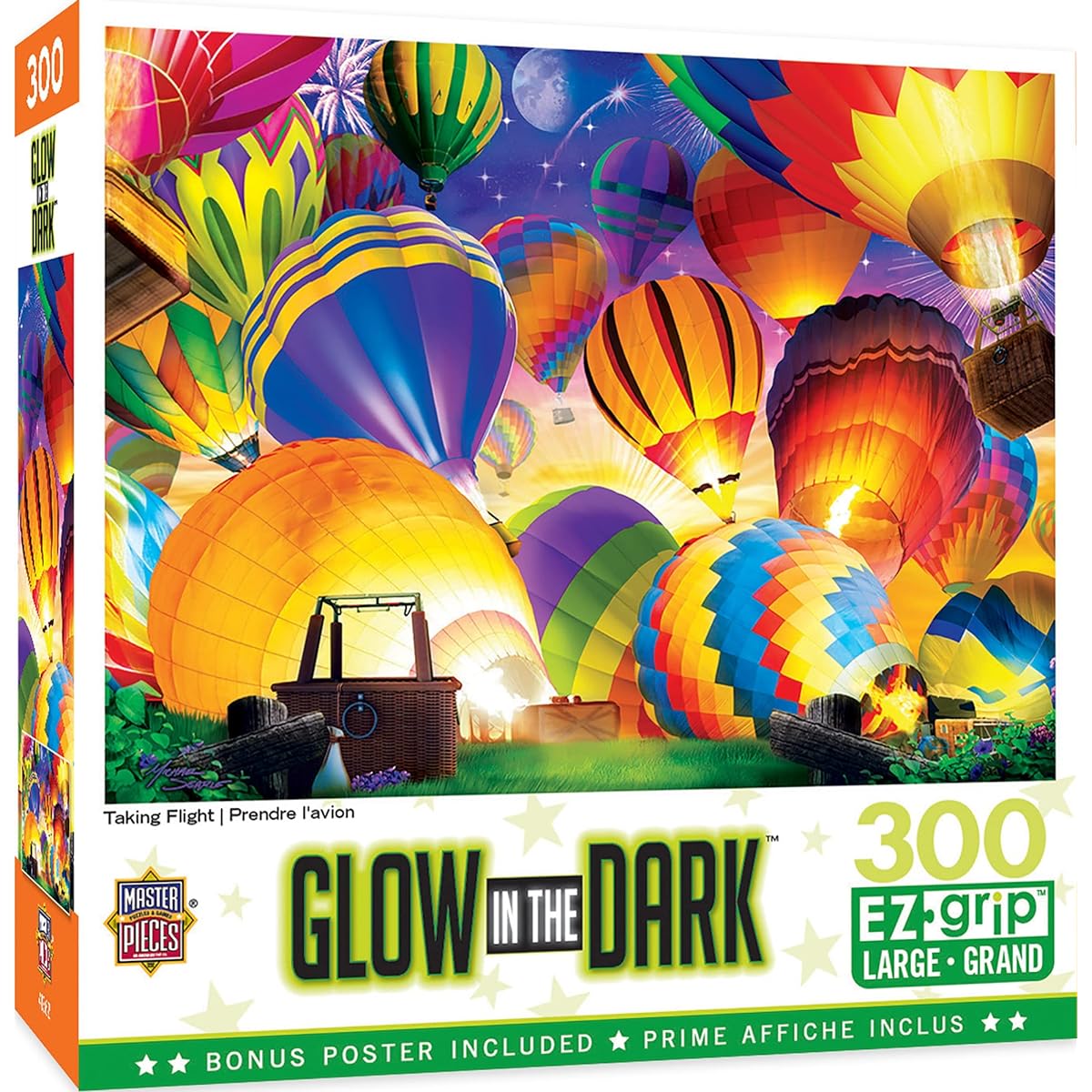 Masterpieces 300 Piece EZ Grip Glow in the Dark Jigsaw Puzzle - Singing Seahorses - 18"x24"
