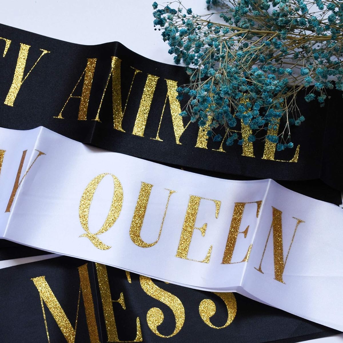 Snogisa Birthday Gift Sash Set Birthday Queen Women Birthday Party Supplies Fun Party Favors Decorations