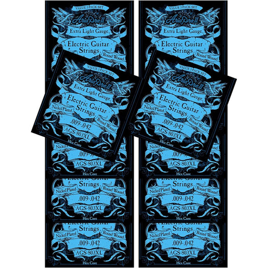 AriaPro II Electric Guitar Strings 3 Set Pack AriaProII AGS-803 (AGS-803HB Heavy Bottom, 12 Sets)