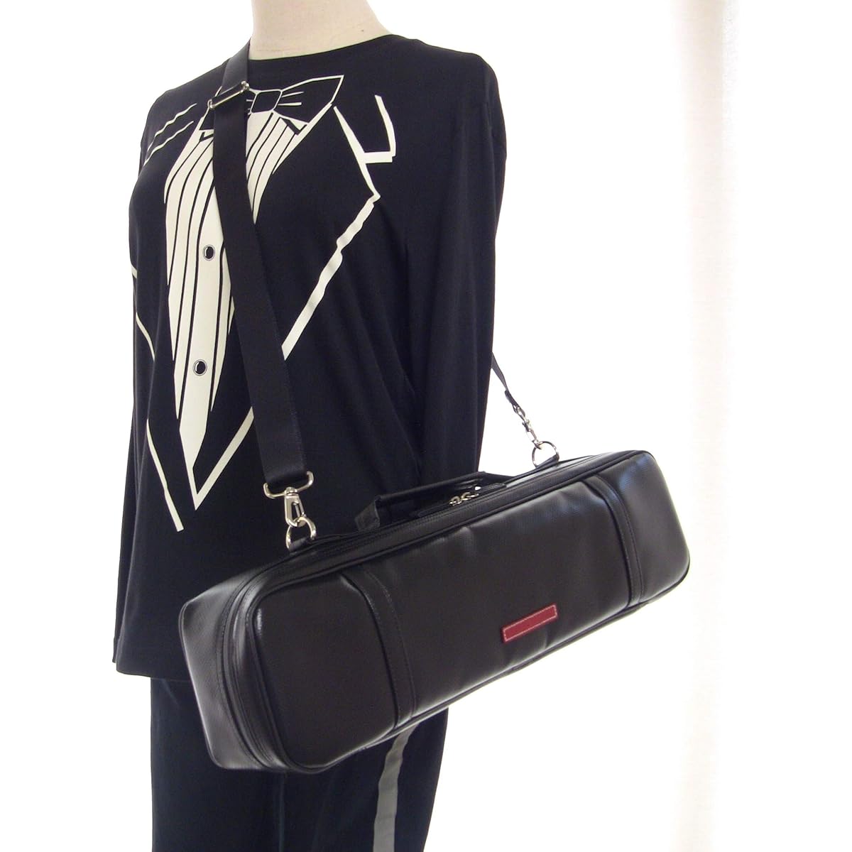 NAHOK C-tube Alto Flute Case Guard "Krysar/wf" Matte Black [German waterproof fabric x special temperature adjustment function & shock absorbing material + waterproof zipper] Fabric from Germany, Made in Japan.