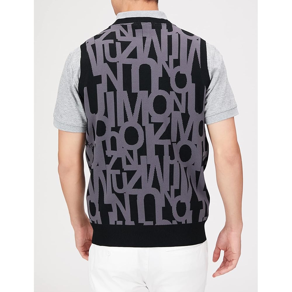 Mizuno E2MC2501 Men's Golf Wear Water Repellent Logo Jacquard Knit Vest