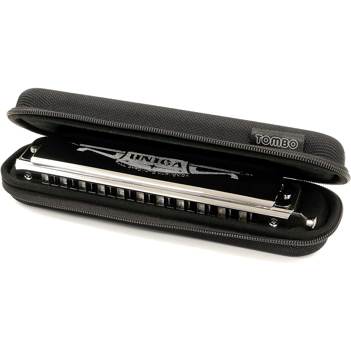 TOMBO chromatic harmonica 22 holes sliding type Unica 1244C with set materials