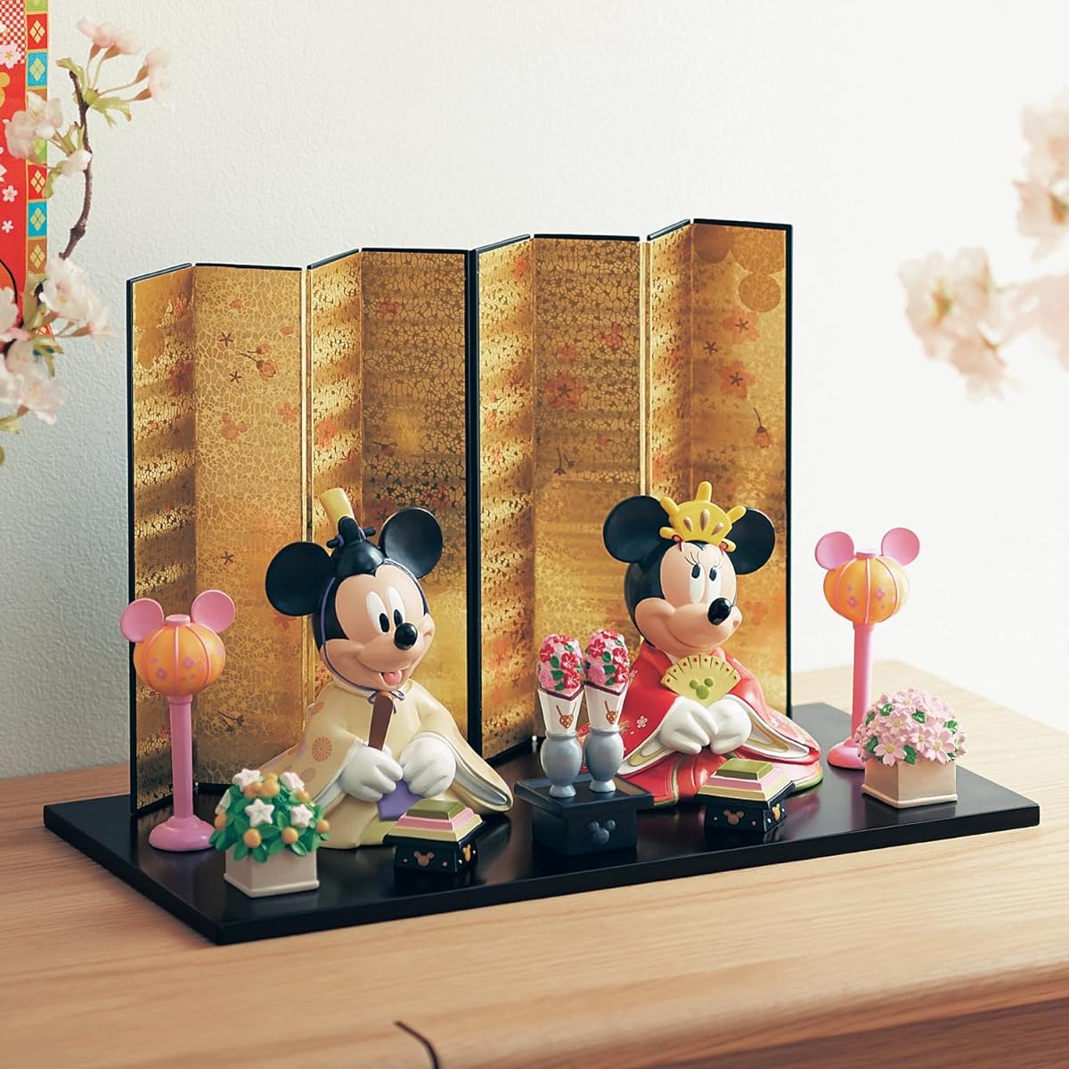 [Belle Maison] Disney Prince and Princess Decoration Flat Decoration Hina Dolls Mickey & Minnie