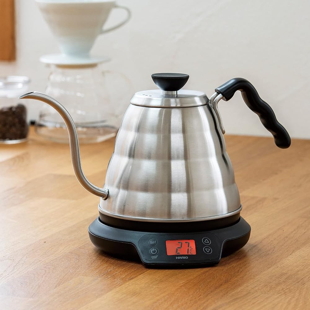 Hario HARIO V60 Power Kettle with Temperature Adjustment Vono N EVT-80-HSV Silver
