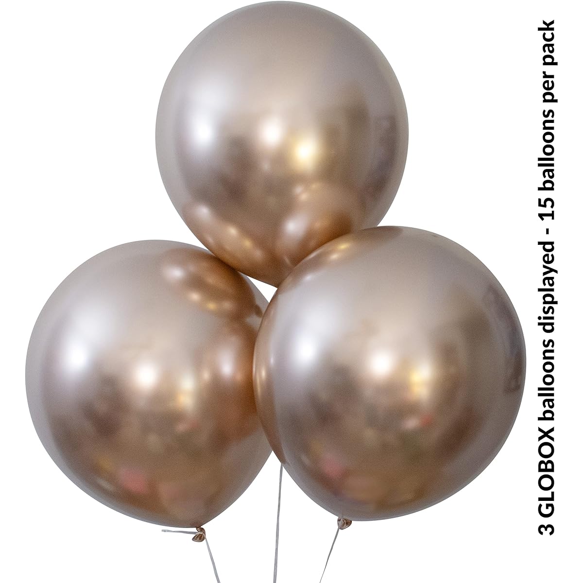 GLOBOX Champagne Balloons 18 Inch Metallic Balloons Champagne Balloon Garland for Balloon Arch 15 Gold Pearl Balloons Made of Latex