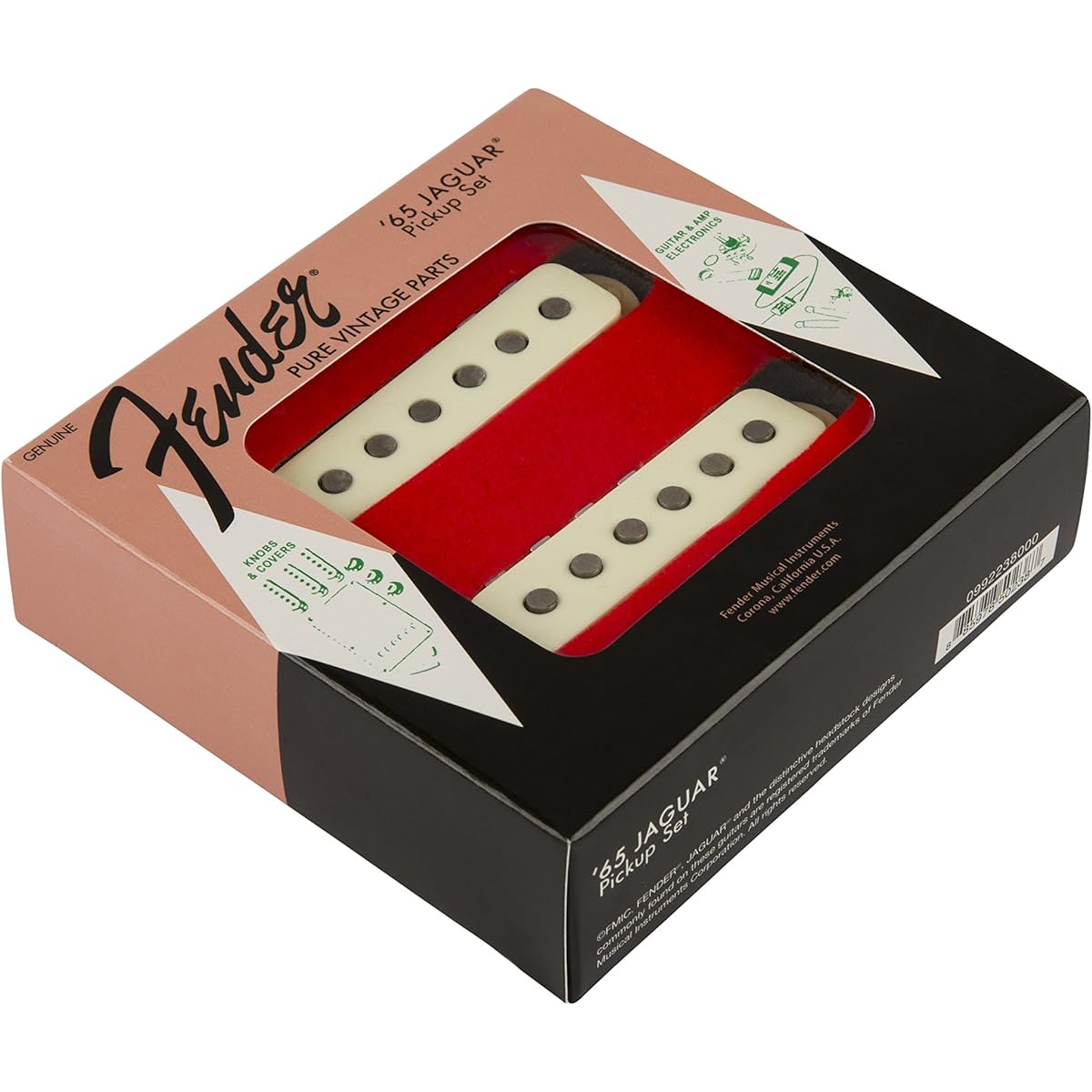 Fender Pickup Pure Vintage '65 Jaguar® Pickup Set, Vintage White, (2)