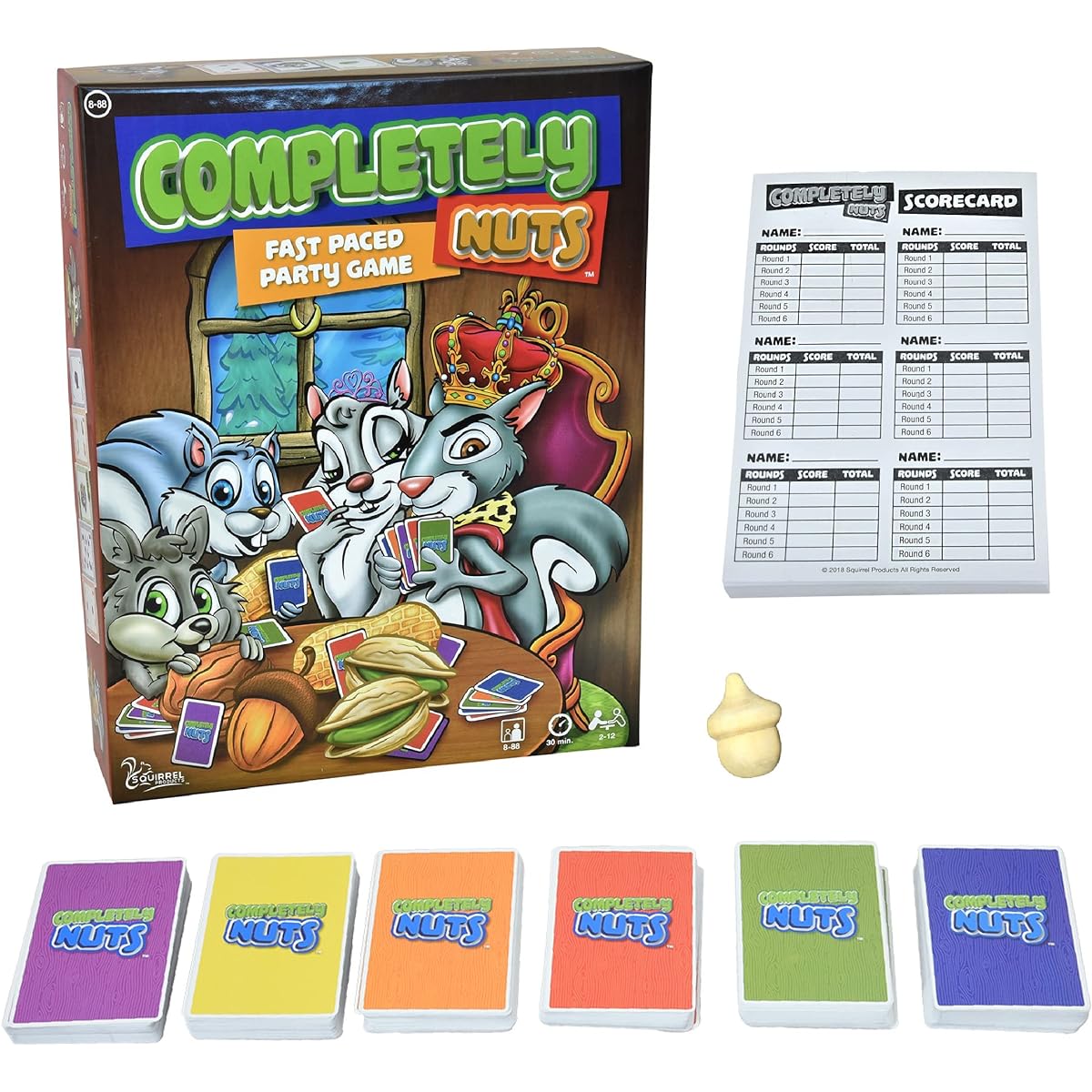 Completely Nuts - The Family Game of Speed and Fun - Be The First to Play Your Cards and Grab The Nut