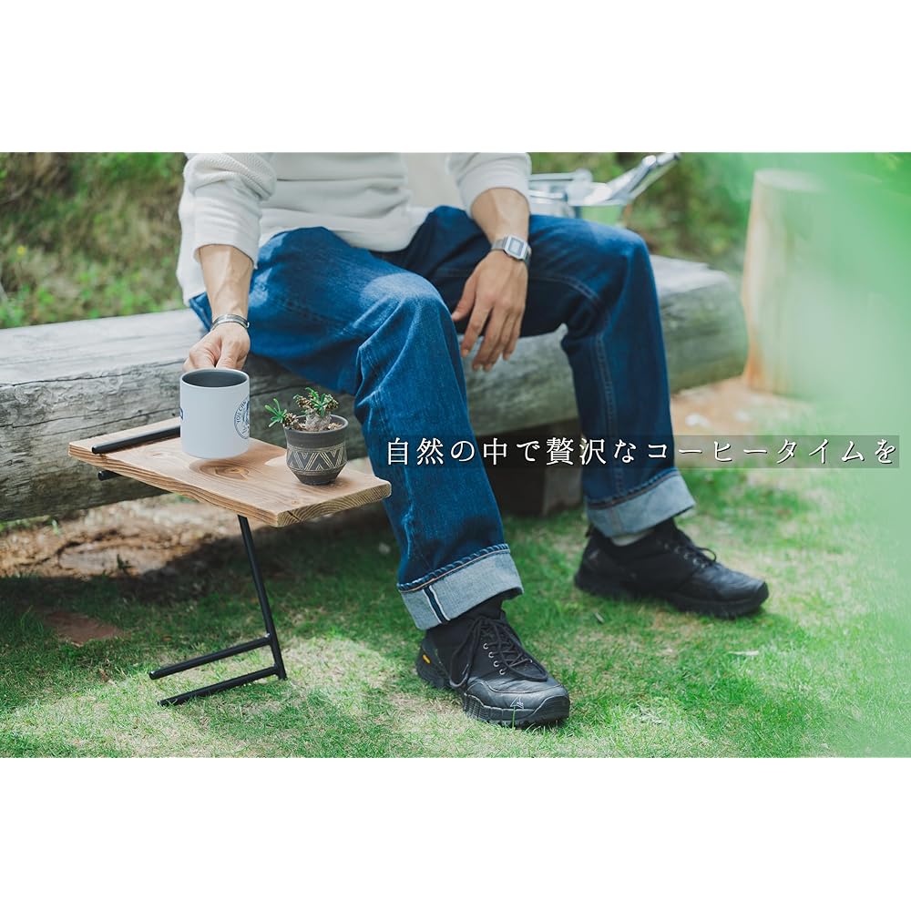 Onoe Seisakusho (ONOE) Iron Strike IS-4720 [1 set of 2 pieces, driven into the ground and used as a table, outdoor field table, can be used at the same time as iron legs, small shelf, solo camp]